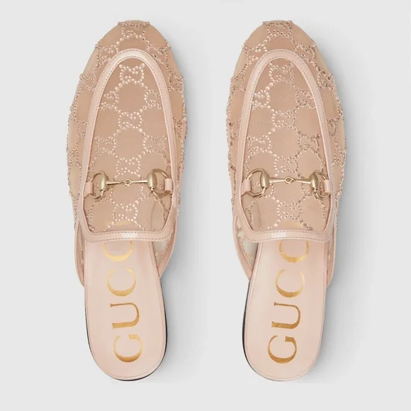 Women's GG Crystal Princetown Slipper - Picture 3 of 9